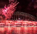 Spectacular firework views alongside Sydney harbour bridge