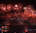 Up Close Fireworks Display from Sydney harbour